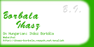 borbala ihasz business card