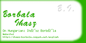 borbala ihasz business card